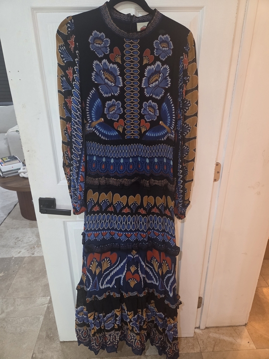 FARM Rio Dresses & Skirts - FARM RIO Ainika Ruffled Printed Crepe Maxi Dress Size M